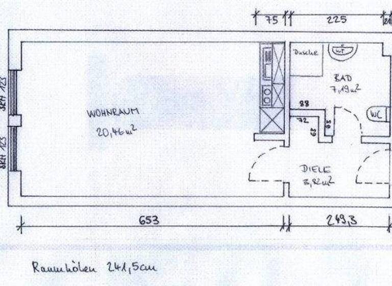 Studio zur Miete 400 € 1 Zimmer 31,5 m² 1. Geschoss frei ab 01.04.2026 Altstadt Passau 94034