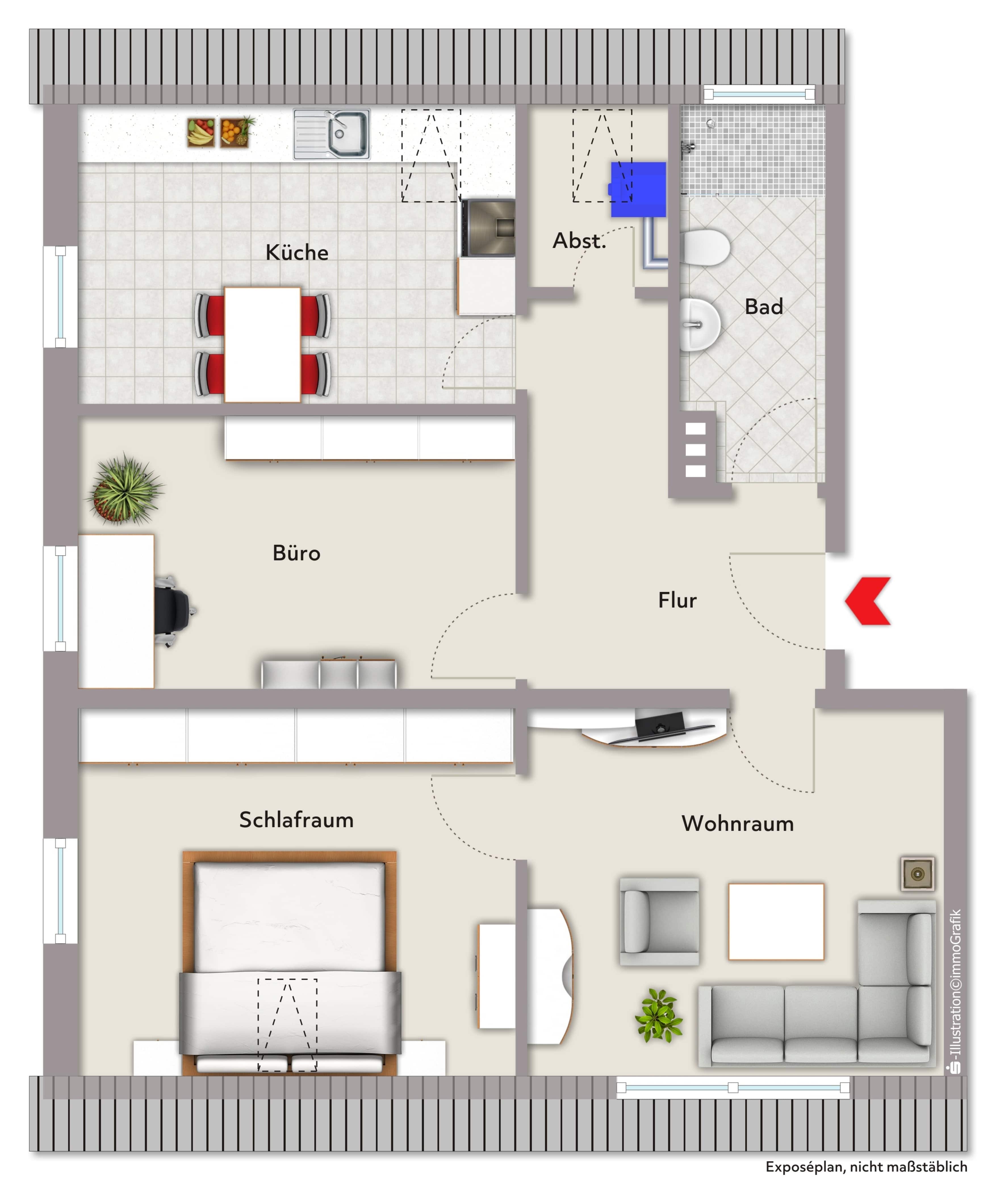 Wohnung zum Kauf 170.000 € 3 Zimmer 70 m²<br/>Wohnfläche 1.<br/>Geschoss Niederdornberg - Schröttinghausen Bielefeld 33619