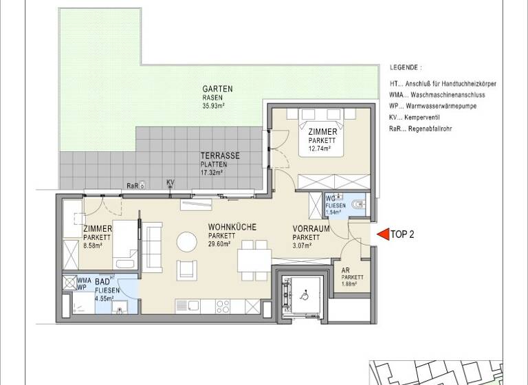 Wohnung zum Kauf - Erstbezug provisionsfrei 440.000 € 3 Zimmer 62 m² EG Wien,Simmering 1110