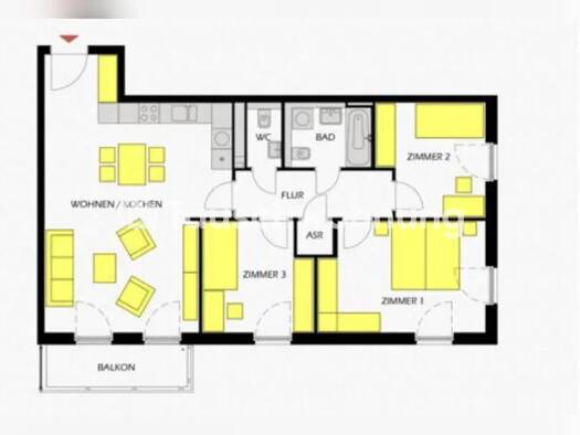 Wohnung zur Miete Tauschwohnung 1.250 € 4 Zimmer 91 m² 2. Geschoss Schönefeld Schönefeld 12529
