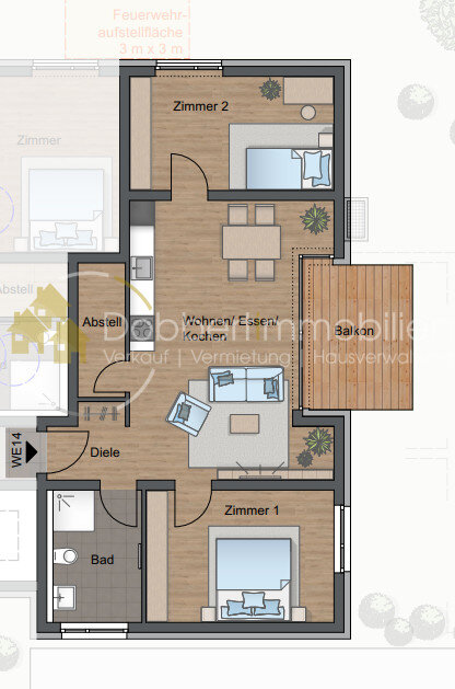 Wohnung zum Kauf provisionsfrei 351.100 € 3 Zimmer 76,8 m²<br/>Wohnfläche Bahnhofstraße 100-106 Gaildorf Gaildorf 74405