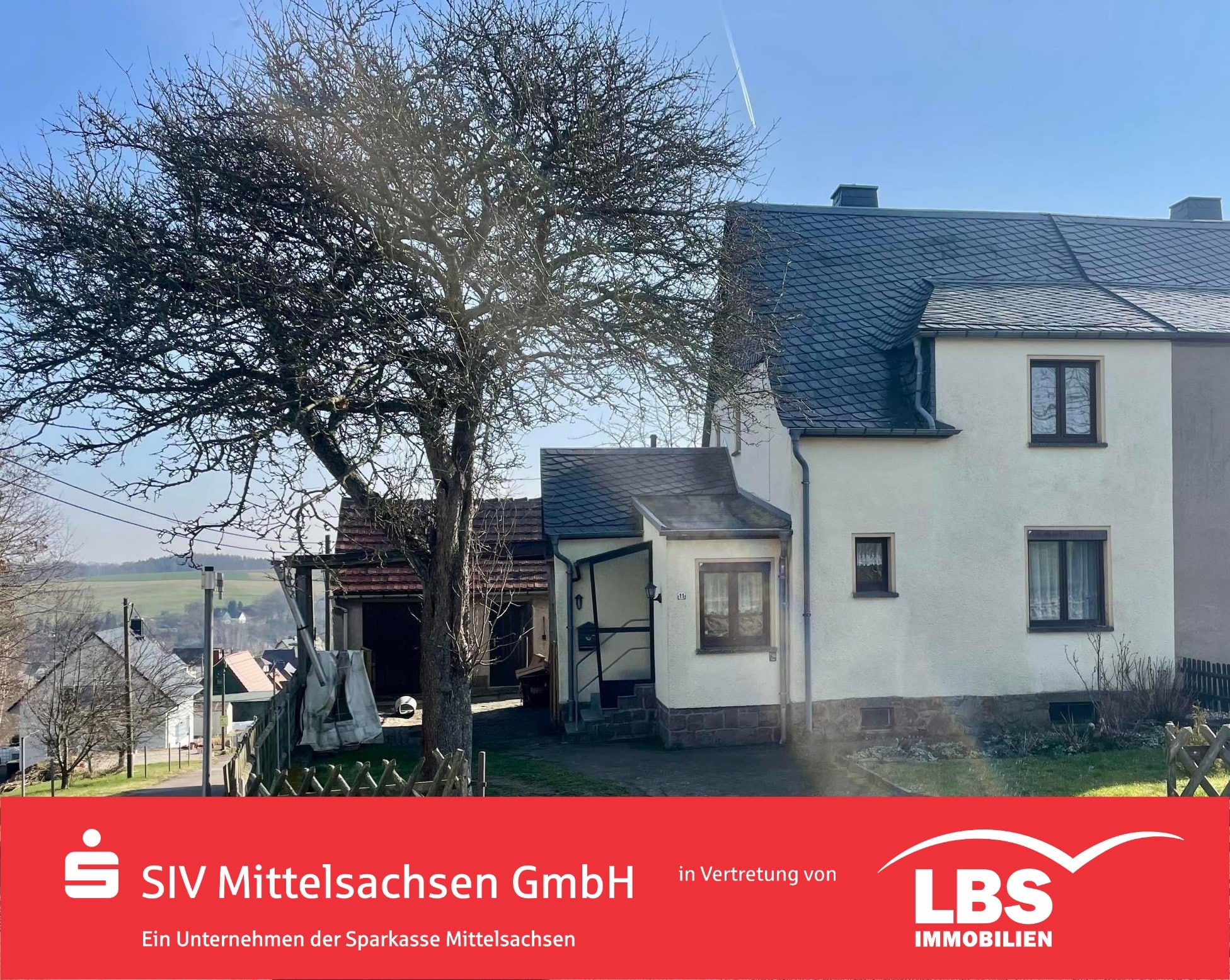 Doppelhaushälfte zum Kauf 85.000 € 4 Zimmer 72 m²<br/>Wohnfläche 3.555 m²<br/>Grundstück ab sofort<br/>Verfügbarkeit Göritzhain Lunzenau 09328