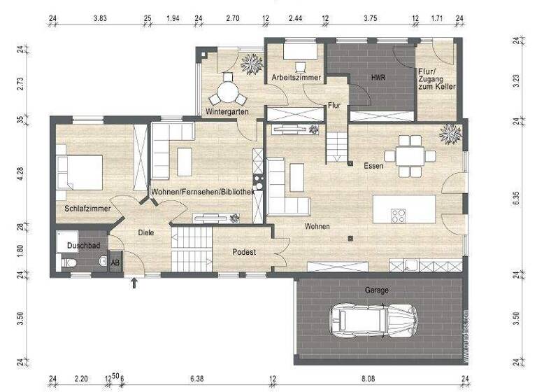 Einfamilienhaus zur Miete 2.490 € 8 Zimmer 210 m² 2.500 m² Grundstück Quickborn 25451