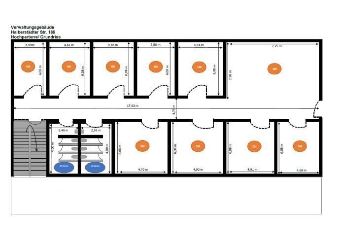 Bürofläche zur Miete 10 € 10 Zimmer 408 m²<br/>Bürofläche Halberstädter Str. 189 Salzmannstraße Magdeburg 39112