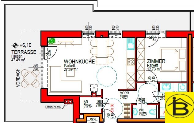 Wohnung zum Kauf 305.000 € 2 Zimmer 57 m²<br/>Wohnfläche Amstetten 3300