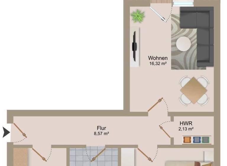 Wohnung zur Miete 650 € 2 Zimmer 57,1 m² 1. Geschoss Mecklenburger Straße 5 Bitterfeld Bitterfeld-Wolfen 06749