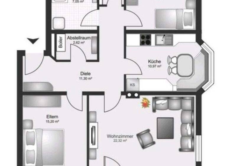 Wohnung zur Miete 1.300 € 3 Zimmer 81,9 m² 1. Geschoss frei ab 01.04.2026 Wörgl 6300