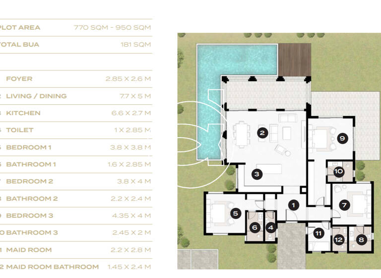 Villa zum Kauf 635.483 € 10 Zimmer 181 m²<br/>Wohnfläche 770 m²<br/>Grundstück Salalah