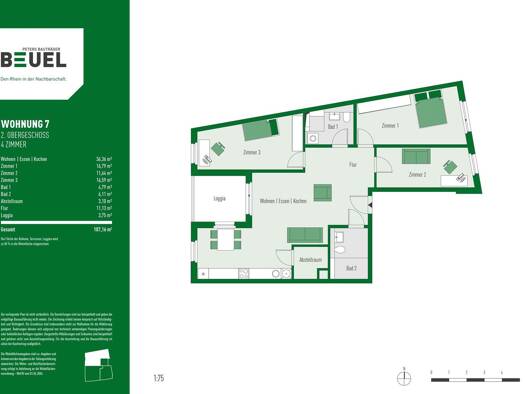 Wohnung zum Kauf - Erstbezug 733.900 € 4 Zimmer 107,2 m² 2. Geschoss Bonn 53225