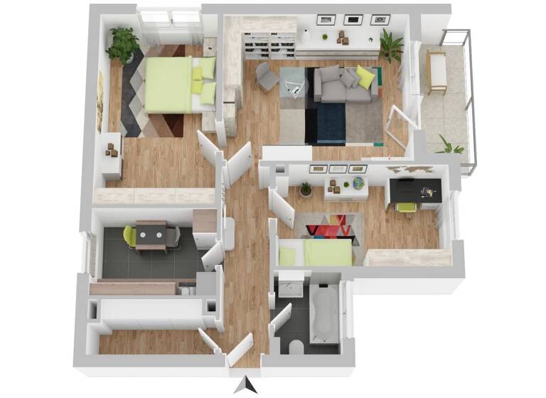 Wohnung zum Kauf 210.000 € 3 Zimmer 66,2 m² Großauheim Hanau / Großauheim 63457