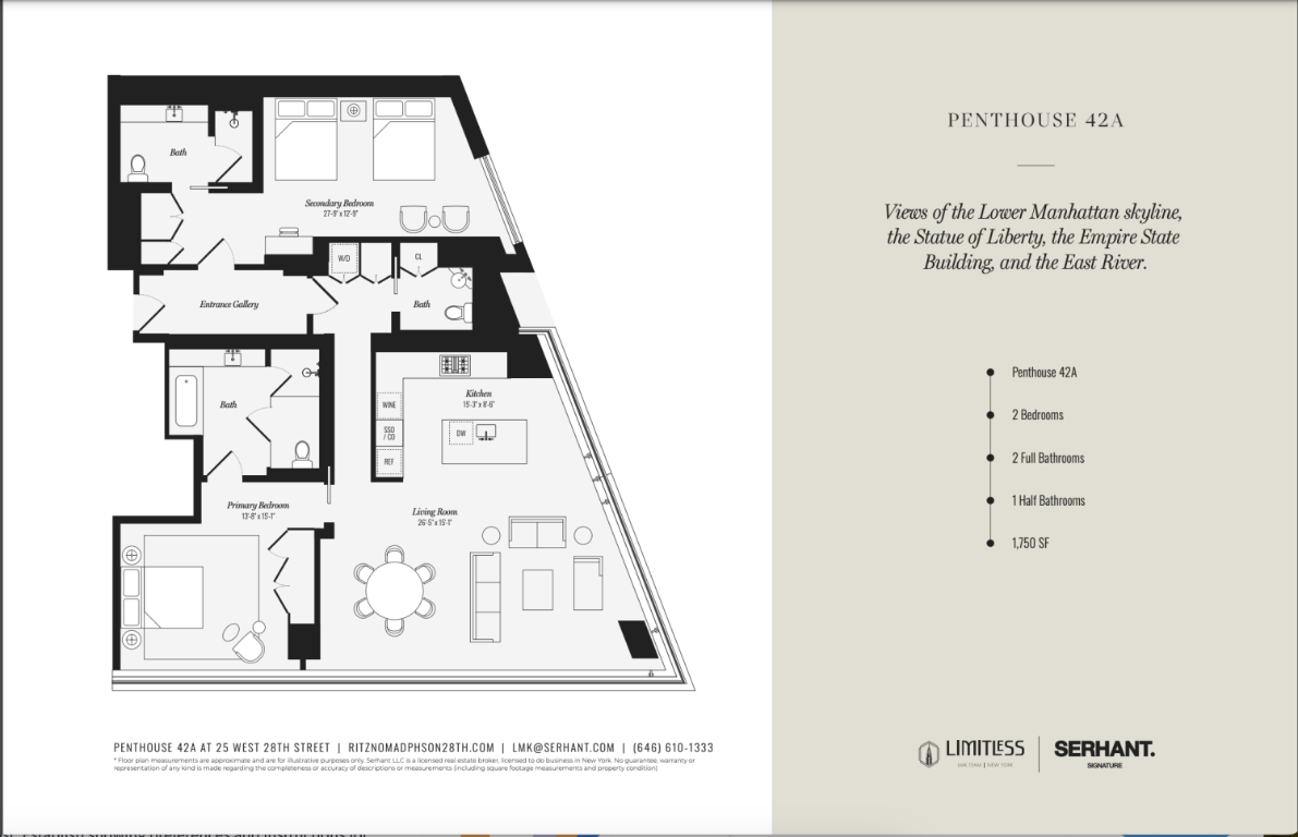 Studio zum Kauf 8.764.851 € 2 Zimmer New York City 10001