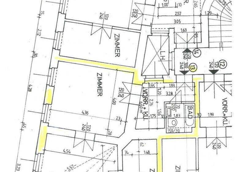 Büro zur Miete 10,09 € 3 Zimmer 61 m² Bürofläche Johannitergasse Wien 1100