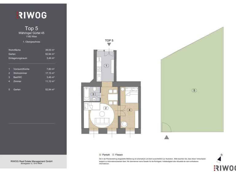 Wohnung zum Kauf 230.000 € 2 Zimmer 39,6 m² 1. Geschoss Währinger Gürtel 45 Wien 1180