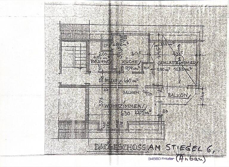 Wohnung zur Miete 650 € 2 Zimmer 62 m² Geschoss 1/2 frei ab sofort Am Stiegel 6 Fritzlar 34560