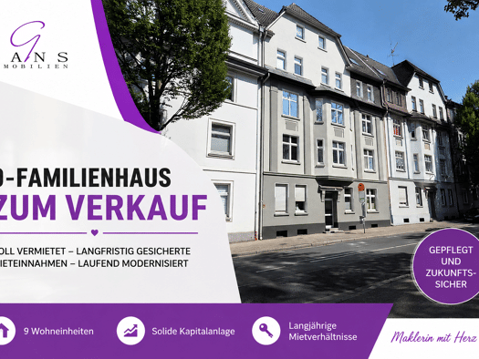 Mehrfamilienhaus zum Kauf als Kapitalanlage geeignet 730.000 € 21 Zimmer 543,6 m² 284 m² Grundstück Hermann-Löns-Straße 28 Herne-Mitte Herne 44623