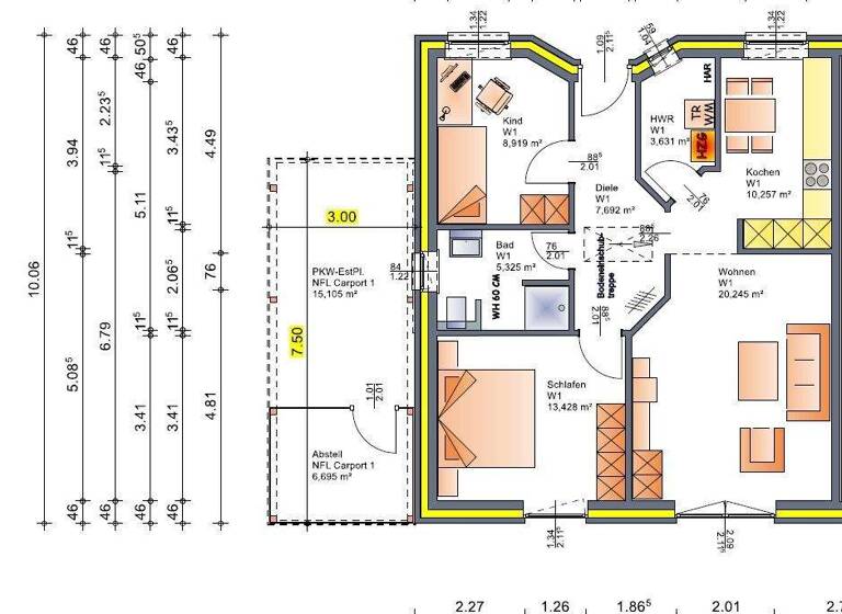 Doppelhaushälfte zum Kauf provisionsfrei 222.000 € 3 Zimmer 69,6 m² 420 m² Grundstück Walchum 26907
