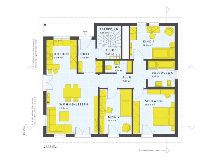 Bungalow zum Kauf provisionsfrei 713.642 € 5 Zimmer 107 m² 350 m² Grundstück Rutesheim 71277