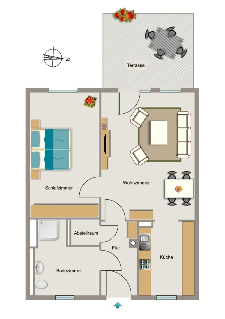 Wohnung zur Miete 730 € 2,5 Zimmer 66,3 m²<br/>Wohnfläche EG<br/>Geschoss 01.02.2025<br/>Verfügbarkeit Otto-Hue-Straße 10 Südliche Stadtmitte Ahlen 59229