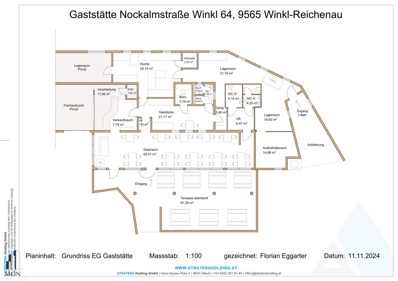 Restaurant zur Miete 2.500 € Ebene Reichenau 9565