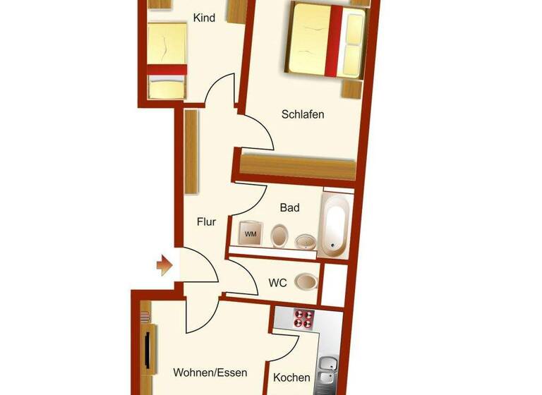 Wohnung zum Kauf 259.000 € 3 Zimmer 77 m² Radebeul 01445