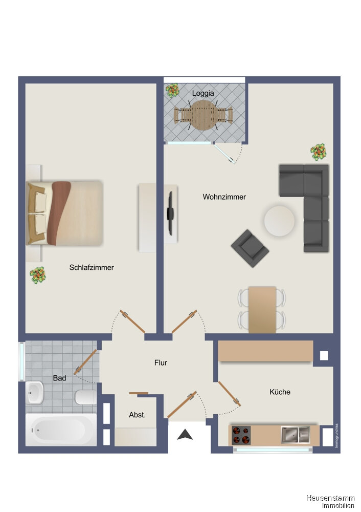 Wohnung zum Kauf 149.000 € 2 Zimmer 56 m²<br/>Wohnfläche 7.<br/>Geschoss Heusenstamm Heusenstamm 63150