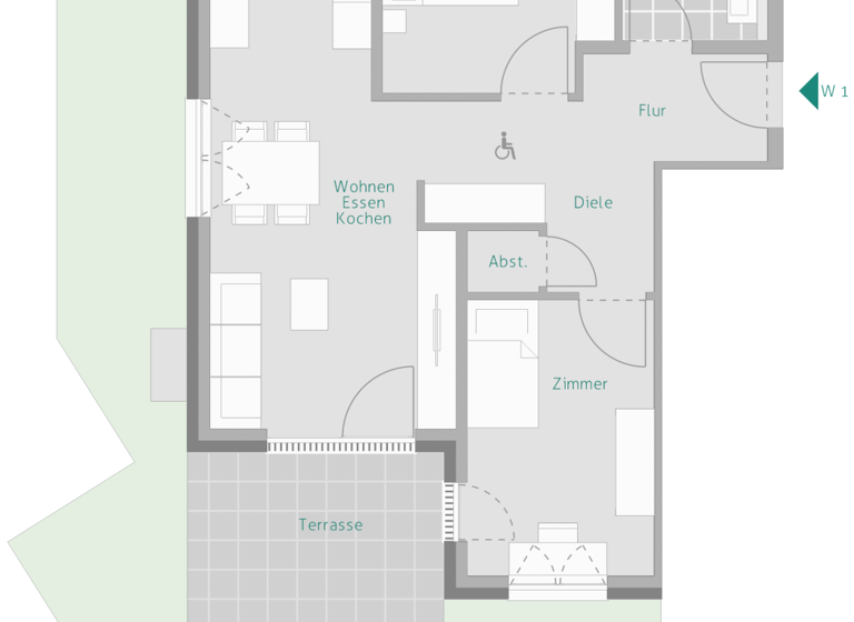 Terrassenwohnung zum Kauf provisionsfrei 569.000 € 3 Zimmer 79,6 m²<br/>Wohnfläche EG<br/>Geschoss Uhlandstraße 10 Gärtringen Gärtringen 71116