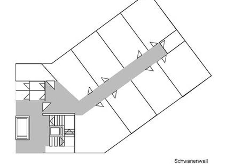 Bürofläche zur Miete provisionsfrei 9,50 € 8 Zimmer 205 m² Bürofläche Schwanenwall 8 Mitte Dortmund 44135