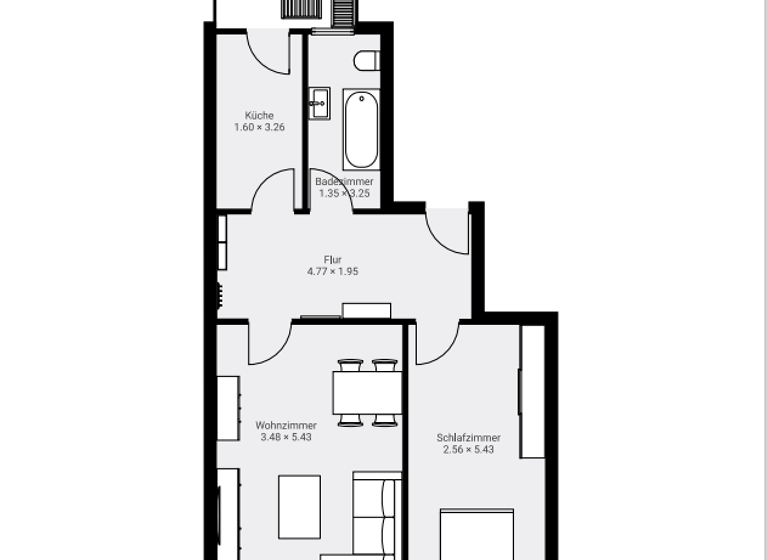Wohnung zur Miete 370 € 2 Zimmer 67 m² 3. Geschoss frei ab sofort Annaberg Annaberg-Buchholz 09456