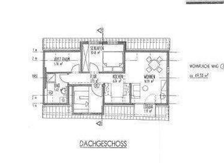 Wohnung zur Miete 575 € 2 Zimmer 50 m² 3. Geschoss frei ab 01.03.2026 Rosenbadstr. 9 Ansbach 91522