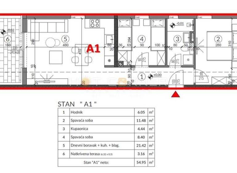 Wohnung zum Kauf 317.000 € 3 Zimmer 67 m² 1. Geschoss Veruda, Pula Veruda - Verudela