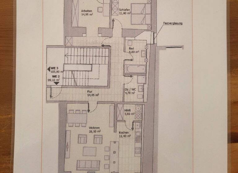 Wohnung zur Miete 1.150 € 3 Zimmer 99 m² 1. Geschoss frei ab 01.06.2026 Johannesstrasse Altstadt Erfurt 99084