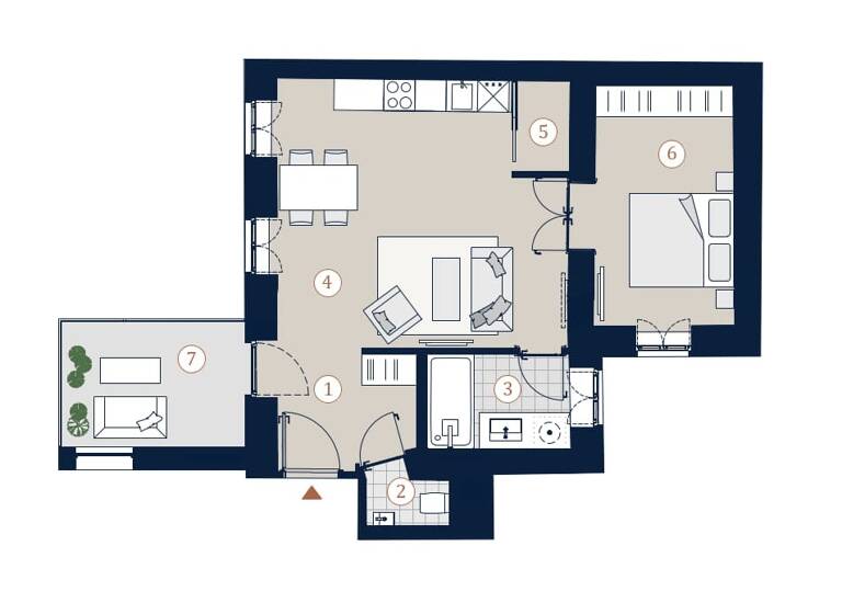 Wohnung zum Kauf 619.000 € 2 Zimmer 53,2 m² 4. Geschoss Tendlergasse 3 Wien 1090