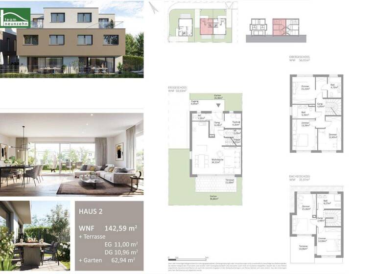 Doppelhaushälfte zum Kauf - Erstbezug 759.000 € 6 Zimmer 142,6 m² Magnoliengasse 6 Wien 1220