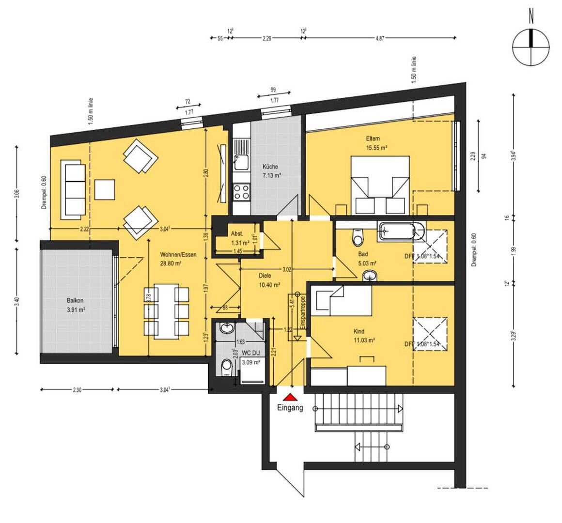 Wohnung zum Kauf provisionsfrei 390.000 € 4 Zimmer 87 m²<br/>Wohnfläche 2.<br/>Geschoss 01.04.2025<br/>Verfügbarkeit Königsdorf Frechen-Königsdorf 50226