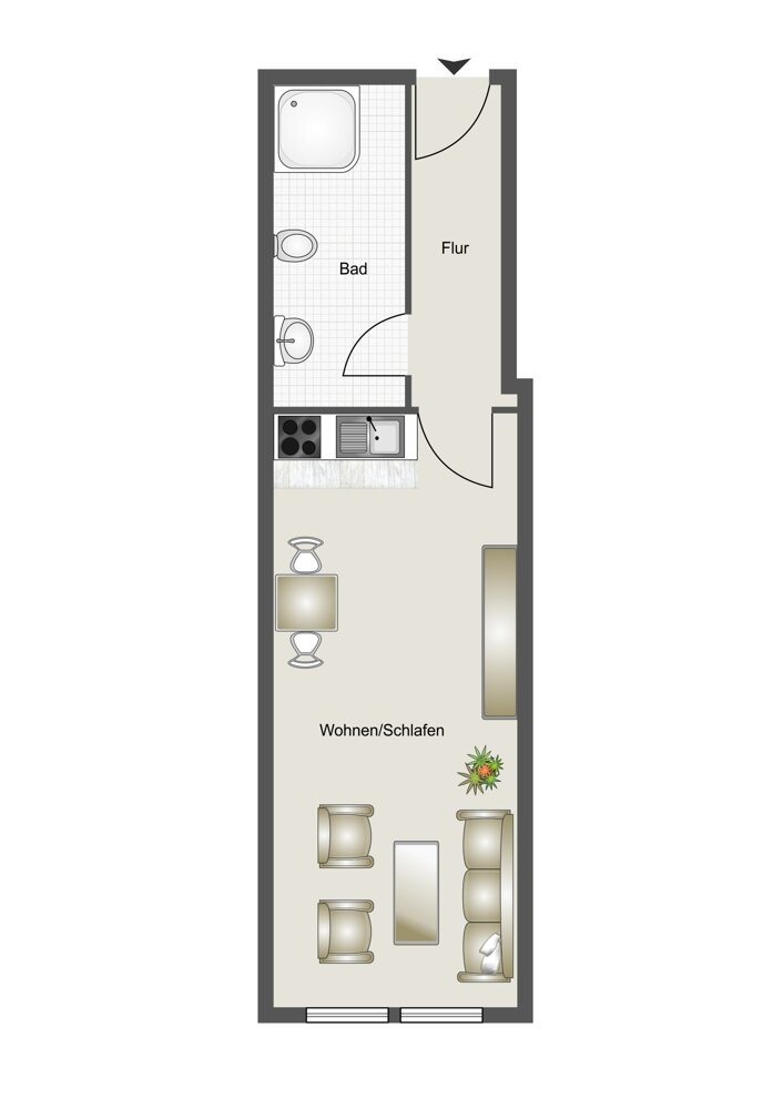 Wohnung zum Kauf 139.000 € 1 Zimmer 29,5 m²<br/>Wohnfläche 1.<br/>Geschoss ab sofort<br/>Verfügbarkeit Mühlau Mannheim / Innenstadt 68159