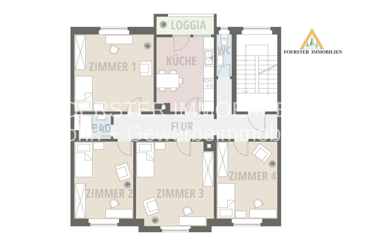 Wohnung zur Miete 4 Zimmer 110 m²<br/>Wohnfläche 1.<br/>Geschoss Nordstadt - Stadtviertel 083 Pforzheim 75177