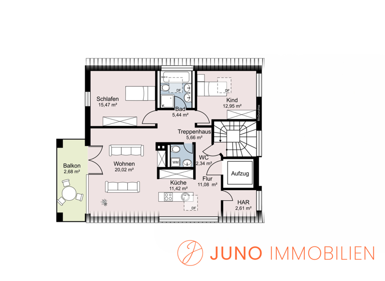 Wohnung zum Kauf 730.000 € 3 Zimmer 98 m² Zeißbogen 83 Bredeney Essen 45133