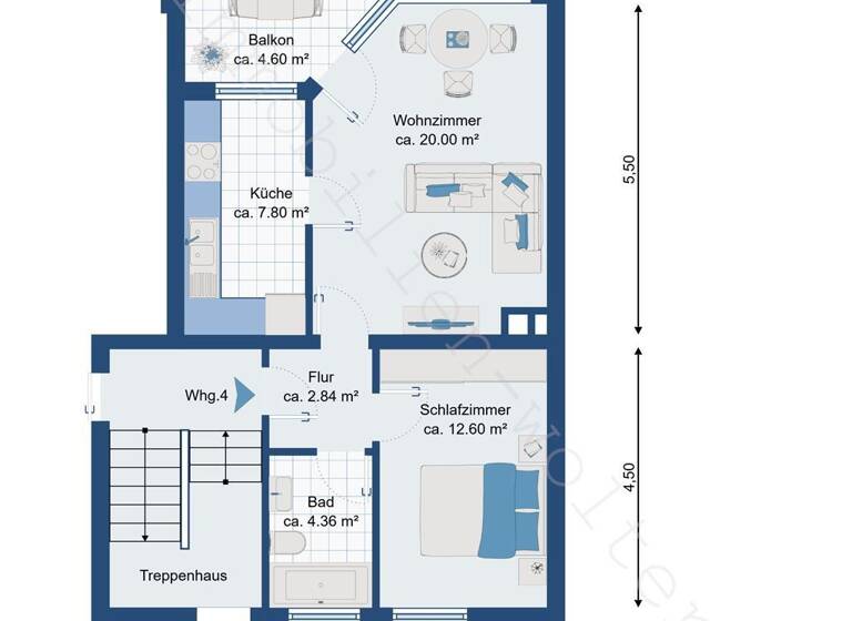 Wohnung zum Kauf 299.000 € 2 Zimmer 50 m² frei ab sofort Hasenkamp 5 Wyk auf Föhr 25938