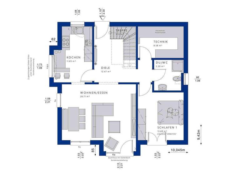 Einfamilienhaus zum Kauf 497.356 € 5 Zimmer 167,1 m² 480 m² Grundstück Wildbader Str. 50/1 Rötenbach Bad-Teinach 75385