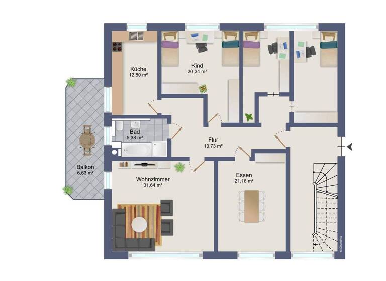 Wohnung zum Kauf 375.000 € 5 Zimmer 135 m² Ahlem Hannover 30453