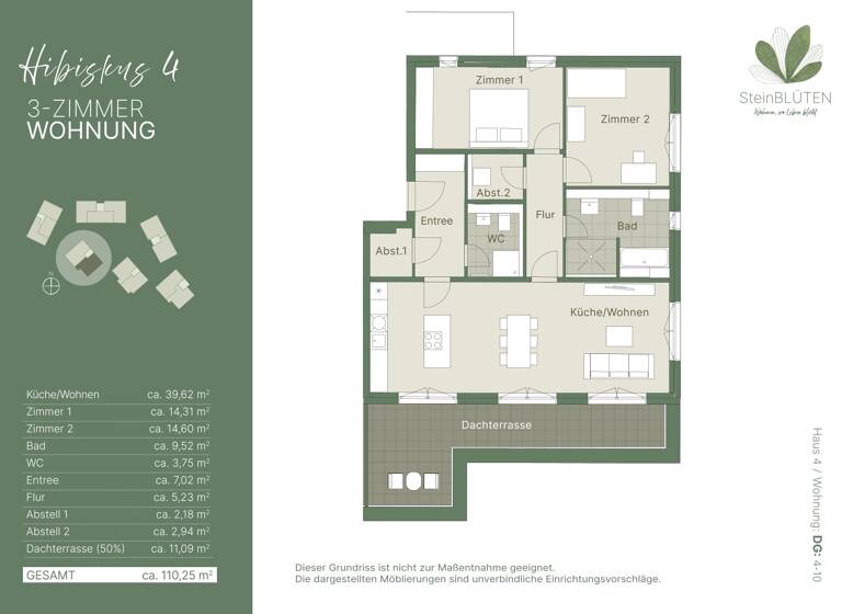 Penthouse zum Kauf provisionsfrei 669.500 € 3 Zimmer 110,3 m²<br/>Wohnfläche Dachgeschoss, 4.<br/>Geschoss Deutenbacher Straße 3 Stein Stein 90547