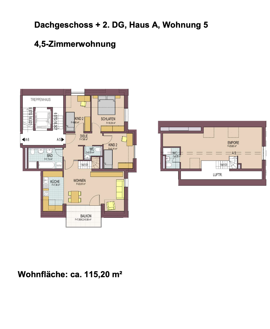 Wohnung zum Kauf 835.000 € 4,5 Zimmer 115,2 m²<br/>Wohnfläche 2.<br/>Geschoss Littenweiler Freiburg im Breisgau 79117