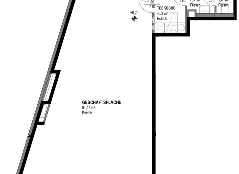 Ladenfläche zum Kauf - Erstbezug 420.100 € 1 Zimmer Ottakringer Straße 26 Wien 1170
