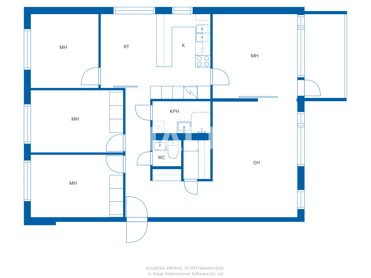 Studio zum Kauf 139.000 € 5 Zimmer 109,5 m²<br/>Wohnfläche 2.<br/>Geschoss Piinokankatu 5 Turku 20610