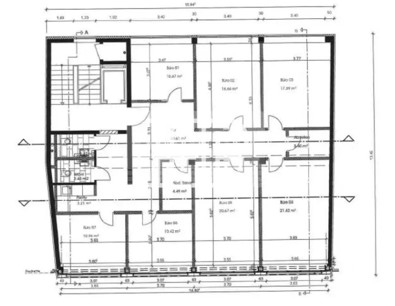 Bürofläche zur Miete 25 € 170 m²<br/>Bürofläche ab 170 m²<br/>Teilbarkeit Neustadt Hamburg 20354