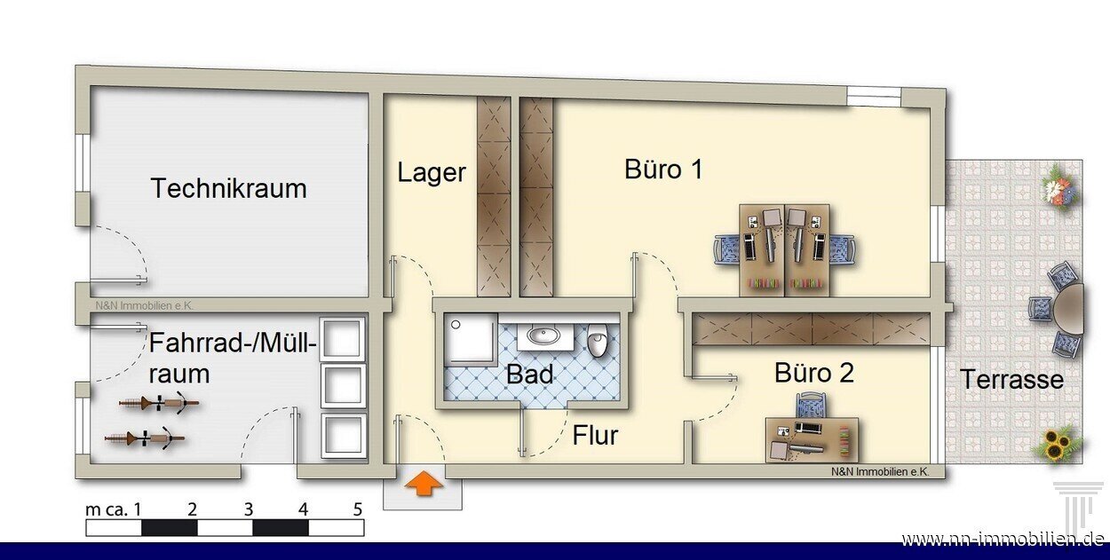 Bürofläche zum Kauf 5.424 € 2 Zimmer 66 m²<br/>Bürofläche Tiengen Freiburg 79112