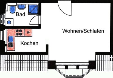 Wohnung zur Miete 285 € 1 Zimmer 35,7 m² Ilmenau Ilmenau 98693