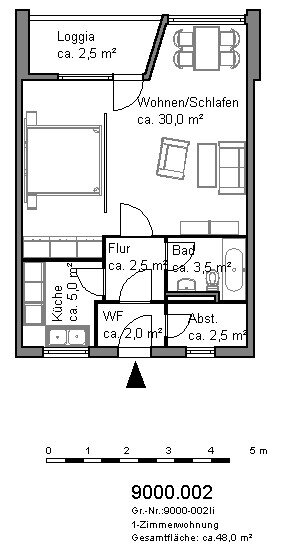 Wohnung zur Miete 470 € 1 Zimmer 47,8 m²<br/>Wohnfläche 7.<br/>Geschoss 15.01.2025<br/>Verfügbarkeit Weimarer Allee 2 Vahrenheide Hannover 30179