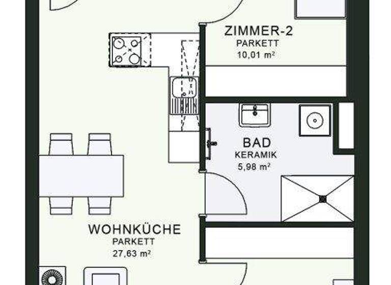 Wohnung zur Miete - Erstbezug 710 € 3 Zimmer 64,1 m² 3. Geschoss frei ab sofort Fröhlichgasse 23-35 Jakomini Graz 8010