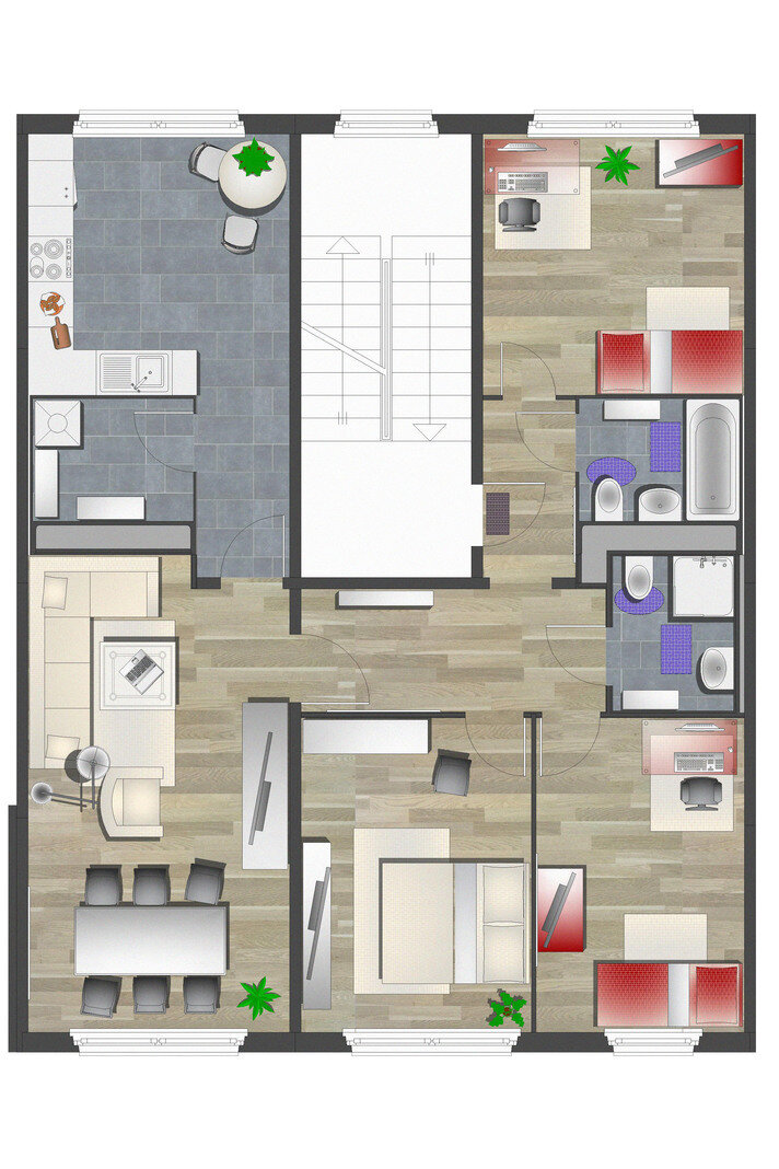 Wohnung zur Miete 510 € 4 Zimmer 95,3 m²<br/>Wohnfläche 5.<br/>Geschoss 01.12.2024<br/>Verfügbarkeit Augustusburger Str. 27 Zentrum 012 Chemnitz 09111